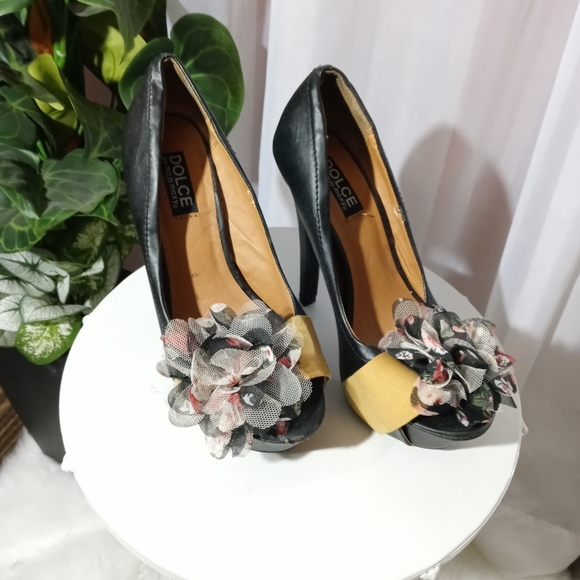 Women's Platform Peep-Toe High-Heeledeeled Shoes - Picture 5 of 6